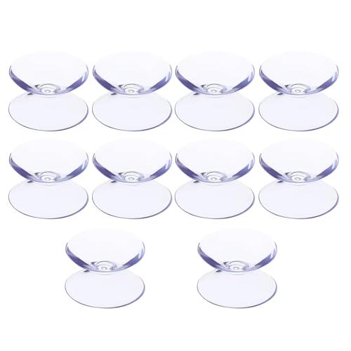 JTKREW 10 Stück Saugnäpfe,multifunktional, Silikon-Gummi,doppelseitig, rutschfest, Saugnäpfe,Glasplatte (Größe: 20 mm) von JTKREW