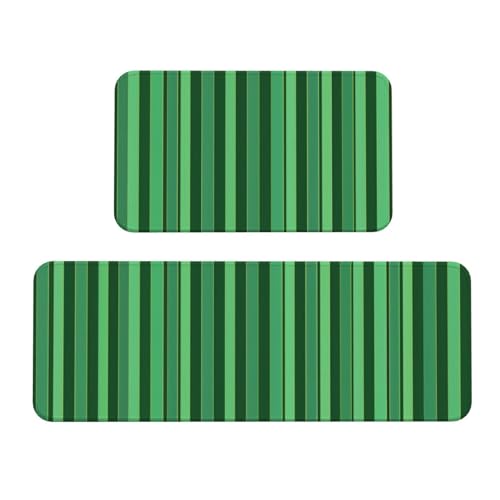 Küchenmatten, klassisch, gestreift, rutschfest, saugfähig, für Urlaub, Party, Zuhause, Küche, Büro, 2 Stück Küchenmatten, klassisch, gestreift, rutschfest, saugfähig, für Urlaub, Party, Zuhause, Küche, Büro, 2 Stück von JTKREZ