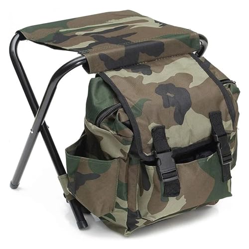 Anglerstuhl 2-in-1-Klappstuhl, Leichter Angelhocker, Zusammenklappbar, Praktischer Camping-Wander-Outdoor-Angelstuhl Mit Tasche von JTKSSCS