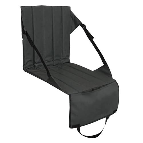 Anglerstuhl Angelstuhl, Faltbarer Stuhl mit Tasche, klappbarer Sitz Rückenlehne, for Sportveranstaltungen, Camping, Strand, Reisen, Outdoor-Konzert(Black) von JTKSSCS