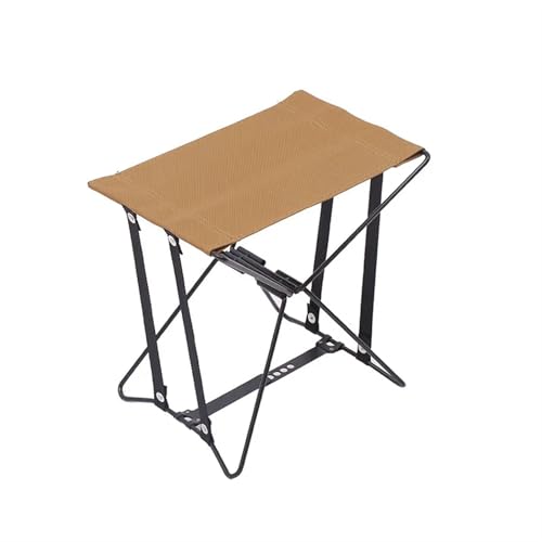 Anglerstuhl Leichter Klapphocker, tragbarer Outdoor-Klappstuhl, lässig, einfach, Tasche, Mazar, Picknick, Campingstuhl, Angelhocker(Khaki Large Size) von JTKSSCS