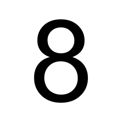 Hausnummer 3D Double-sided Lighted House Numbers Outdoor Waterproof Acrylic Door Plates Metal Letter Sign Plate Villa Address Number(8,16CM 6INCH_BLUE LIGHT) von JTKSSCS