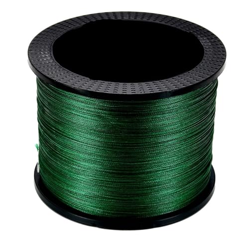JTKSSCS Angelschnur 12 Stränge Angelschnur 500M/100M/300/1000M Geflochtener PE Starker Draht Multifilament Langlebiger Meer-Salzwasser-Draht(X12 Strand Green,1000M-0.32MM-65LB) von JTKSSCS