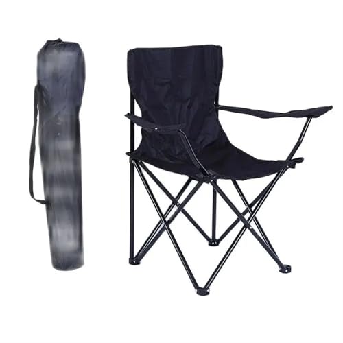 JTKSSCS Anglerstuhl Campingstuhl Camping Outdoor Klappstuhl Angelstuhl Mit Wasserflaschentasche(Black) von JTKSSCS