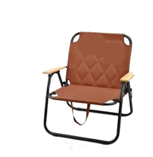 JTKSSCS Anglerstuhl Outdoor-Klappstuhl, Picknick-Angelstuhl, Camping, Tragbar Und Praktisch, Strandstuhl(Coffee Single Chair) von JTKSSCS