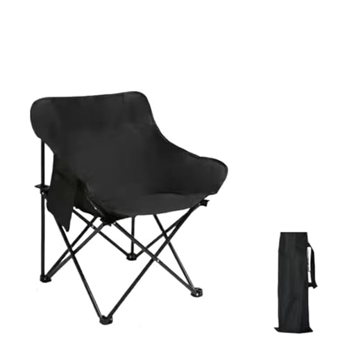 JTKSSCS Anglerstuhl Ultraleichter Reise-Klappstuhl for Outdoor-Camping, tragbares Strandwander-Picknick, Angelutensilien(Black) von JTKSSCS