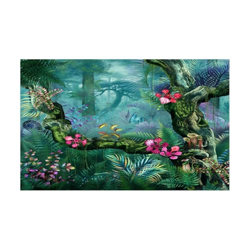 JTKSSCS Aquarium RüCkwand 3D Aquarium Hintergrund Poster Klebstoff Aufkleber Fisch Tank Unterwasser Hintergrund Wald Hintergrund Aufkleber(Color1,41x61cm) von JTKSSCS