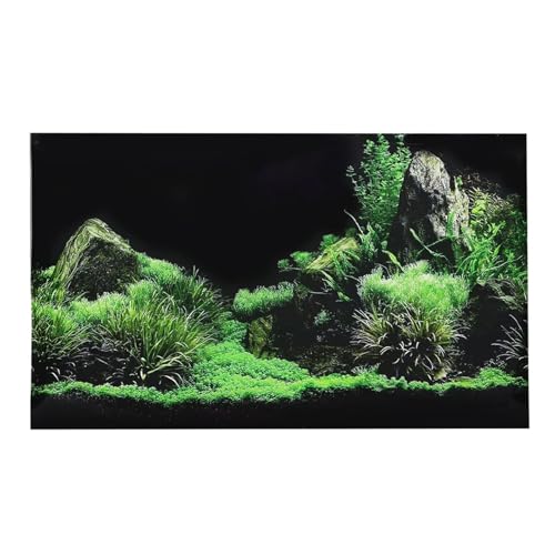 JTKSSCS Aquarium RüCkwand Aquarium Hintergrund Aufkleber Fisch Aufkleber Aquarium Fisch Meeresboden Wasser Gras Hintergrund Dekoration Malerei(122x46cm) von JTKSSCS