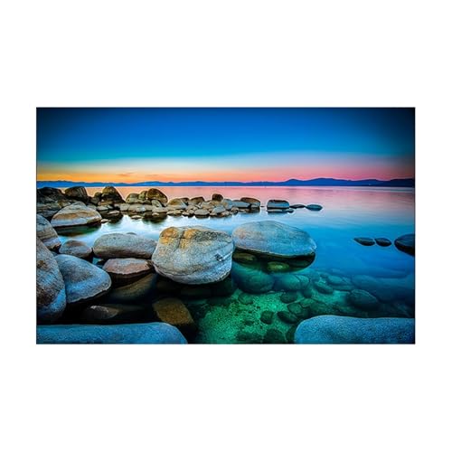JTKSSCS Aquarium RüCkwand Aquarium Hintergrund Aufkleber Stein Meerblick Poster Fisch Tank Dekoration Selbstklebende Tapete Hintergrund(50x80cm) von JTKSSCS