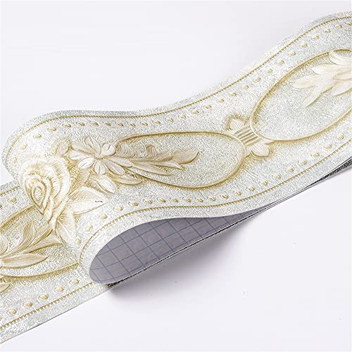 JTKSSCS BordüRe Selbstklebend 10 CM PVC Wasserdichte Taille Linie Holz Marmor Selbstklebende Sockelleiste Tapete Wohnzimmer Dekor Vinyl Bordüre Wand Ecke Stick(11) von JTKSSCS