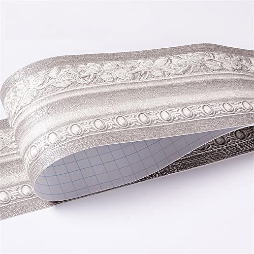 JTKSSCS BordüRe Selbstklebend 10 CM PVC Wasserdichte Taille Linie Holz Marmor Selbstklebende Sockelleiste Tapete Wohnzimmer Dekor Vinyl Bordüre Wand Ecke Stick(15) von JTKSSCS