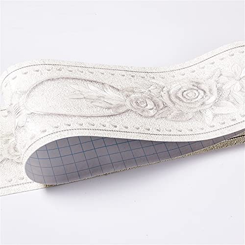 JTKSSCS BordüRe Selbstklebend 10 CM PVC Wasserdichte Taille Linie Holz Marmor Selbstklebende Sockelleiste Tapete Wohnzimmer Dekor Vinyl Bordüre Wand Ecke Stick(16) von JTKSSCS