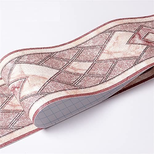 JTKSSCS BordüRe Selbstklebend 10 CM PVC Wasserdichte Taille Linie Holz Marmor Selbstklebende Sockelleiste Tapete Wohnzimmer Dekor Vinyl Bordüre Wand Ecke Stick(2) von JTKSSCS