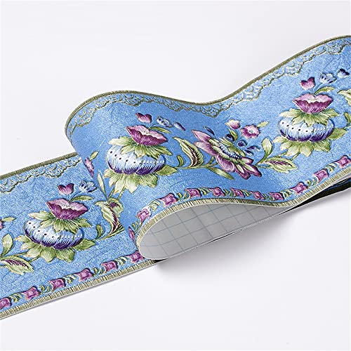 JTKSSCS BordüRe Selbstklebend 10 CM PVC Wasserdichte Taille Linie Holz Marmor Selbstklebende Sockelleiste Tapete Wohnzimmer Dekor Vinyl Bordüre Wand Ecke Stick(27) von JTKSSCS