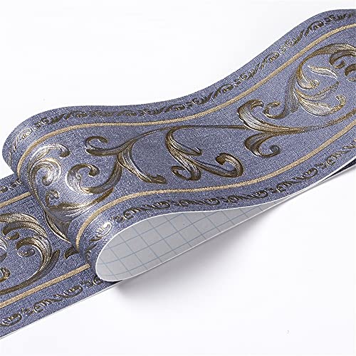 JTKSSCS BordüRe Selbstklebend 10 CM PVC Wasserdichte Taille Linie Holz Marmor Selbstklebende Sockelleiste Tapete Wohnzimmer Dekor Vinyl Bordüre Wand Ecke Stick(30) von JTKSSCS