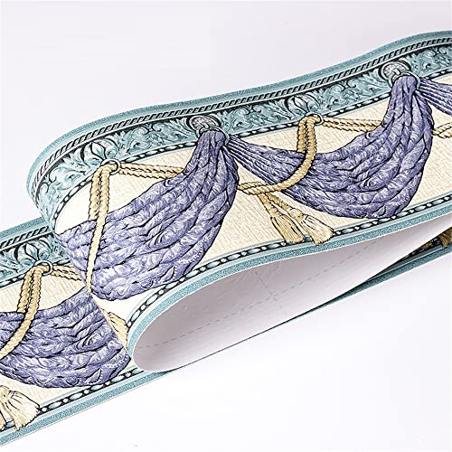 JTKSSCS BordüRe Selbstklebend 10 CM PVC Wasserdichte Taille Linie Holz Marmor Selbstklebende Sockelleiste Tapete Wohnzimmer Dekor Vinyl Bordüre Wand Ecke Stick(4) von JTKSSCS