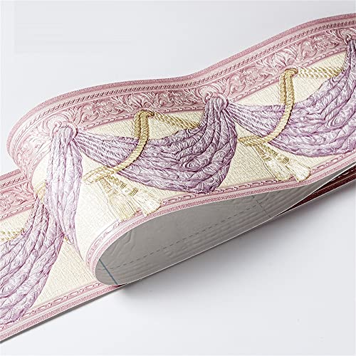 JTKSSCS BordüRe Selbstklebend 10 CM PVC Wasserdichte Taille Linie Holz Marmor Selbstklebende Sockelleiste Tapete Wohnzimmer Dekor Vinyl Bordüre Wand Ecke Stick(6) von JTKSSCS