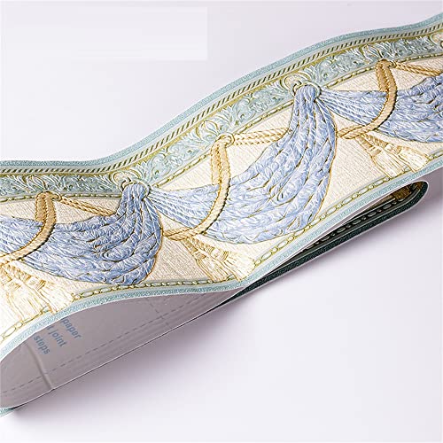 JTKSSCS BordüRe Selbstklebend 10 CM PVC Wasserdichte Taille Linie Holz Marmor Selbstklebende Sockelleiste Tapete Wohnzimmer Dekor Vinyl Bordüre Wand Ecke Stick(7) von JTKSSCS