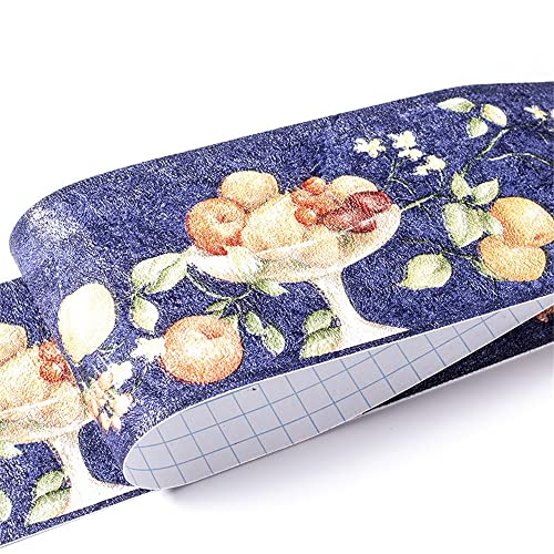 JTKSSCS BordüRe Selbstklebend 10 CM PVC Wasserdichte Taille Linie Holz Marmor Selbstklebende Sockelleiste Tapete Wohnzimmer Dekor Vinyl Bordüre Wand Ecke Stick(8) von JTKSSCS