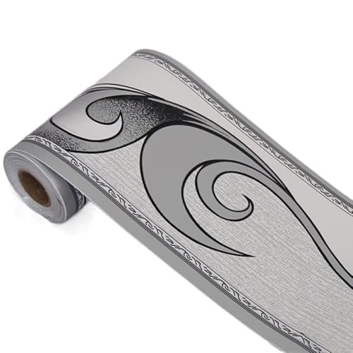 JTKSSCS BordüRe Selbstklebend 10 Meter PVC wasserdicht Taillenlinie pastoralen Stil selbstklebende Wand Sockelleiste Tapete Wohnzimmer Dekor Bordüre Wandaufkleber(06) von JTKSSCS