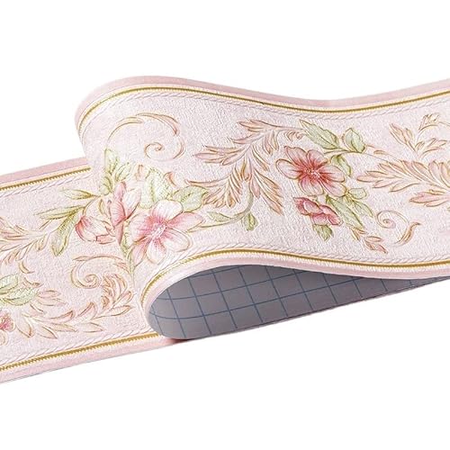 JTKSSCS BordüRe Selbstklebend 5 m wasserdichte Taillenlinien-Tapete for Badezimmer, selbstklebende Sockelleiste, Dekoration, Korridor, Bodenränder, Aufkleber(4) von JTKSSCS