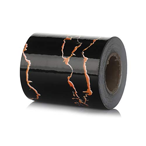 JTKSSCS BordüRe Selbstklebend 5M PVC Wasserdicht Taillenlinie Holz Marmor Selbstklebende Sockelleiste Tapete Wohnzimmer Dekor Vinyl Bordüre Wand Ecke Sticke(Black Gold1,12cm x 5m) von JTKSSCS