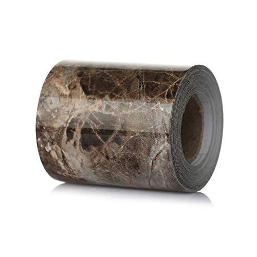 JTKSSCS BordüRe Selbstklebend 5M PVC Wasserdicht Taillenlinie Holz Marmor Selbstklebende Sockelleiste Tapete Wohnzimmer Dekor Vinyl Bordüre Wand Ecke Sticke(Grey1,12cm x 5m) von JTKSSCS