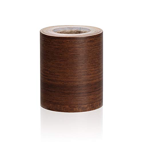 JTKSSCS BordüRe Selbstklebend 5M PVC Wasserdicht Taillenlinie Holz Marmor Selbstklebende Sockelleiste Tapete Wohnzimmer Dekor Vinyl Bordüre Wand Ecke Sticke(Light Brown3,5cm x 5m) von JTKSSCS