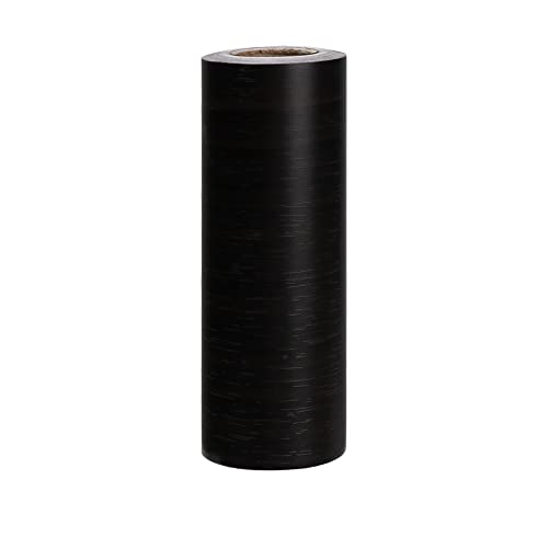 JTKSSCS BordüRe Selbstklebend Home Decor Sockelleiste Vinyl-Aufkleber, selbstklebende Holzfußleiste, Wandbordüren-Aufkleber, Taillenlinie, Tapete(Black-12cm x 5m) von JTKSSCS
