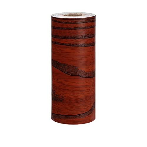 JTKSSCS BordüRe Selbstklebend Home Decor Sockelleiste Vinyl-Aufkleber, selbstklebende Holzfußleiste, Wandbordüren-Aufkleber, Taillenlinie, Tapete(Dark Brown-12cmx5m) von JTKSSCS