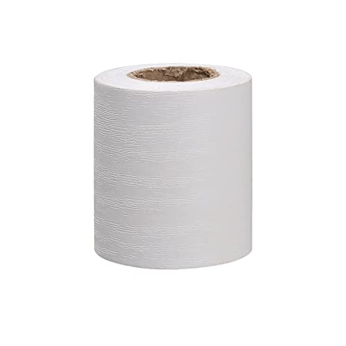 JTKSSCS BordüRe Selbstklebend Home Decor Sockelleiste Vinyl-Aufkleber, selbstklebende Holzfußleiste, Wandbordüren-Aufkleber, Taillenlinie, Tapete(White-5cm x 5m) von JTKSSCS