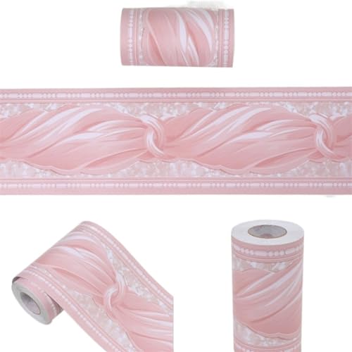 JTKSSCS BordüRe Selbstklebend Selbstklebende PVC-Taillen-Fliesenaufkleber, pastorale Zimmer, Wandkunst, Dekoration, Badezimmer, Küche, Toilette, wasserdichte Bordürentapete(B1003,5M X 10CM) von JTKSSCS