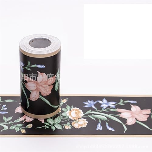 JTKSSCS BordüRe Selbstklebend Selbstklebende PVC-Taillen-Fliesenaufkleber, pastorale Zimmer, Wandkunst, Dekoration, Badezimmer, Küche, Toilette, wasserdichte Bordürentapete(B1019,10M X 10CM) von JTKSSCS