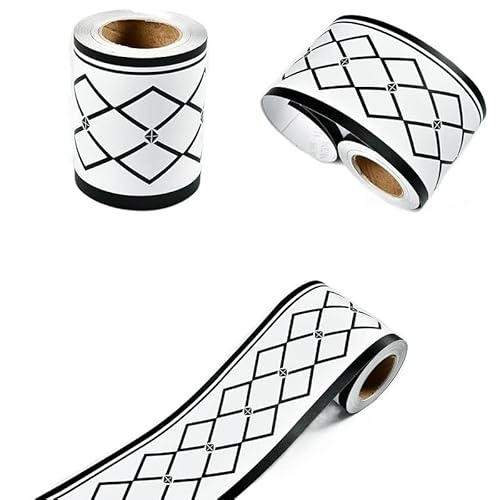 JTKSSCS BordüRe Selbstklebend Stereo Corners Eckkorridor Bordürenwand Selbstklebender Taillenaufkleber Wasserdichte Fliesen-Fußleisten-Wandaufkleber(1003) von JTKSSCS