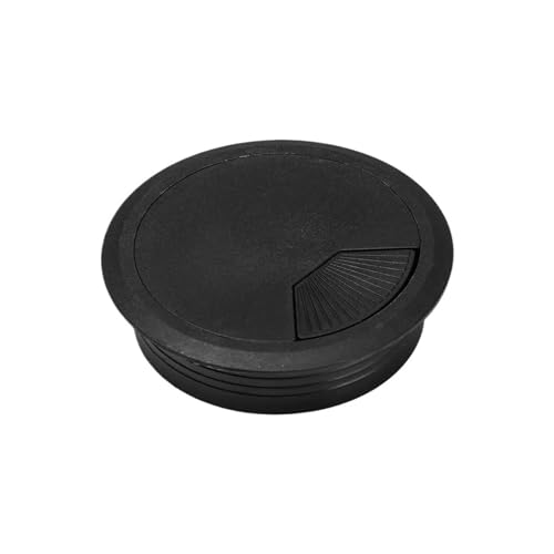 JTKSSCS Kabeldurchführung 60/80 MM Schreibtisch Tisch Draht Loch Abdeckung Tisch Kabel Verschluss Computer Kabel Drähte Durch Tülle Linie Box for Office Home Hotel Bank(Black,80mm) von JTKSSCS