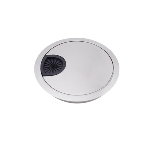 JTKSSCS Kabeldurchführung Schreibtisch-Drahtlochabdeckung aus Zinklegierung, Basis, Computer-Tülle, Tischkabel-Auslassanschluss, Oberflächenleitung, Box, Möbel-Hardware(Brush Finish,60mm) von JTKSSCS