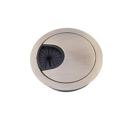 JTKSSCS Kabeldurchführung Schreibtisch-Drahtlochabdeckung aus Zinklegierung, Basis, Computer-Tülle, Tischkabel-Auslassanschluss, Oberflächenleitung, Box, Möbel-Hardware(Green Bronze,53mm) von JTKSSCS