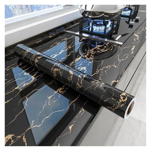 JTKSSCS Küchenfolie 1 Rolle Marmortapete – selbstklebend, öl- und wasserfest leicht zu schneiden for Küchenrückwände Raumdekoration(Color-06,55cmx 300cm) von JTKSSCS