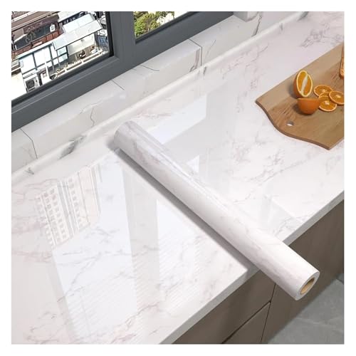 JTKSSCS Küchenfolie 1 Rolle Marmortapete – selbstklebend, öl- und wasserfest leicht zu schneiden for Küchenrückwände Raumdekoration(Color-07,55cmx200cm) von JTKSSCS