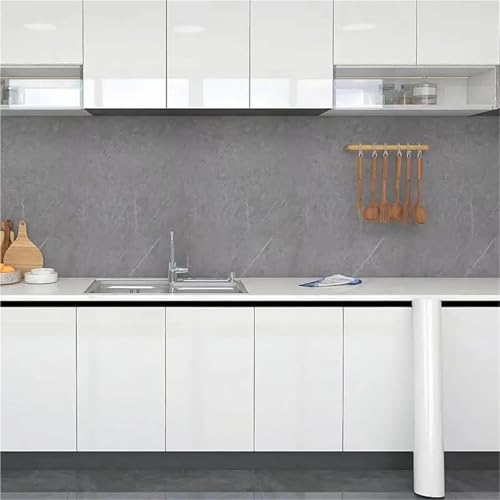 JTKSSCS Küchenfolie 80 cm Marmor Wasserdichte Tapete for Küchenschränke Badezimmer Dekor Küche Folie Renovierung Selbstklebende Öl Beweis Aufkleber(Color 601,0.6M X 5M) von JTKSSCS