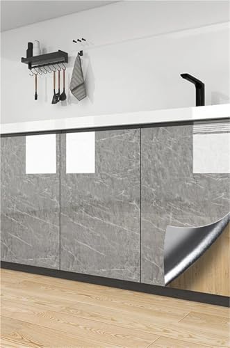 JTKSSCS Küchenfolie 80 cm Marmor Wasserdichte Tapete for Küchenschränke Badezimmer Dekor Küche Folie Renovierung Selbstklebende Öl Beweis Aufkleber(Color 610,0.6M X 20M) von JTKSSCS