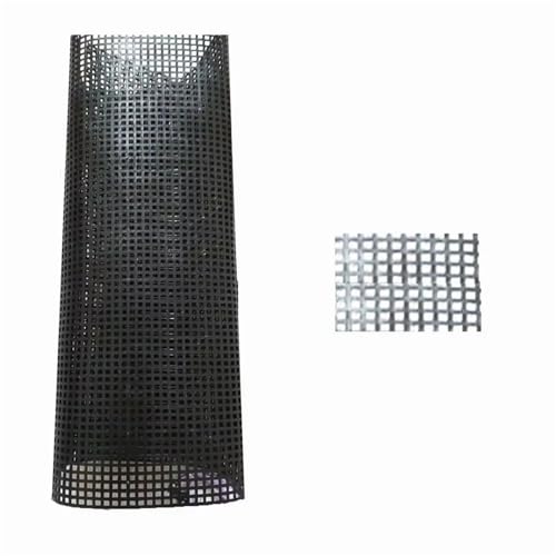 JTKSSCS Kunststoffgitter Handtaschenzubehör, Plastiktüte, Netzgitter, Robustes schwarz-weißes Segeltuch, Taschenblätter, 33 x 50,0 cm, Netzstoff(Black Large Grid) von JTKSSCS