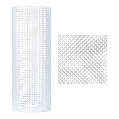 JTKSSCS Kunststoffgitter Zubehör Mesh Handgefertigtes Kunststoff-Netztuch for Taschenteppiche Fadenhaken Handarbeit Knüpfhaken Taschen aus Kunststoffgitter Haken Bastelzubehör(White-Large Grid) von JTKSSCS