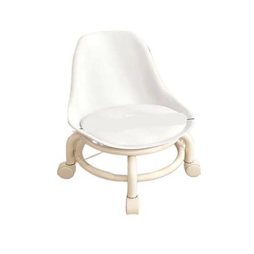JTKSSCS Niedriger Rollhocker Mit Rollen Kleiner Hocker, Riemenscheibe, Niedriger Hocker, Haushaltsbank, Internet-Promi-Stuhl, Kinderrückenlehne, Universal-Rollhocker Mit Rad, Lernen von JTKSSCS