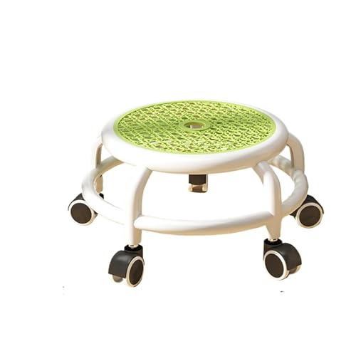 JTKSSCS Niedriger Rollhocker Mit Rollen Low Roller Seat Chair 360 Rotating Pedicure Stool Multipurpose Universal Wheel Stool for Home Office Library Salons Barber Shop(Green A) von JTKSSCS