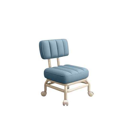 JTKSSCS Niedriger Rollhocker Mit Rollen Niedrige Rollsitz-Sofa-Fußstütze, universelle Lenkrollen, Reinigungs-Pediküre-Hocker for Fitness, Zuhause, Garage, Friseurladen(Blue) von JTKSSCS