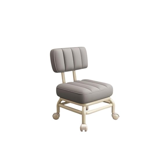 JTKSSCS Niedriger Rollhocker Mit Rollen Niedrige Rollsitz-Sofa-Fußstütze, universelle Lenkrollen, Reinigungs-Pediküre-Hocker for Fitness, Zuhause, Garage, Friseurladen(Light Gray) von JTKSSCS