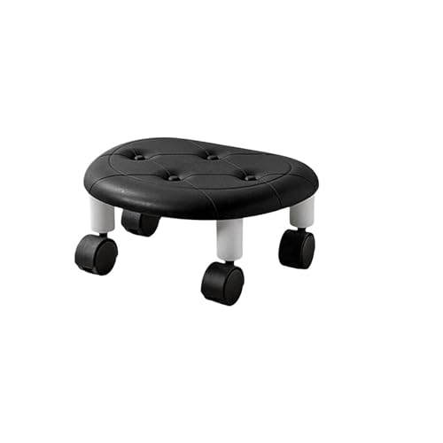 JTKSSCS Niedriger Rollhocker Mit Rollen Niedriger Rollhocker, tragbarer Flaschenzug, runder Hocker, Pedikürestuhl, niedrige Terrassenhocker, um 360 Grad drehbar, Zubehörboden for Zuhause(Red) von JTKSSCS