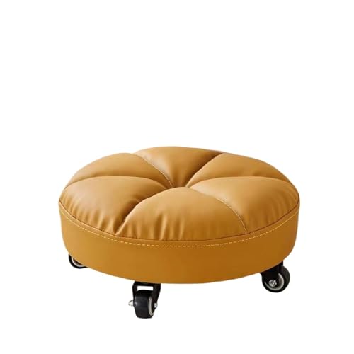 JTKSSCS Niedriger Rollhocker Mit Rollen Rollhocker, Stabile Sofa-Fußstütze Mit Rädern, Rollsitz, Kurzer Hocker, Mini-Hocker for Garage, Salon, Fitness, Friseurladen, Küche(Pink) von JTKSSCS