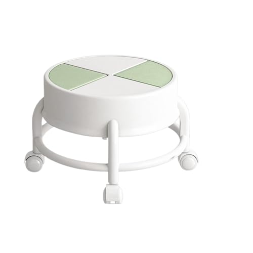 JTKSSCS Niedriger Rollhocker Mit Rollen Universal-Rollen-Kleiner Hocker, 360° drehbar, Kinder-Rollen, niedriger Hocker, niedriger Rollsitz, niedrige Höhe, Rollstuhl mit Rädern for Zimmer(Green) von JTKSSCS